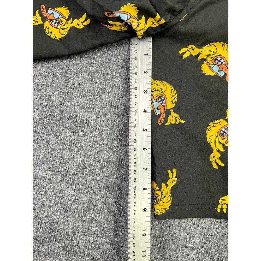 Neff Mens Duck Print Swim Trunks Black Yellow UPF 50+ Board Shorts XXL New